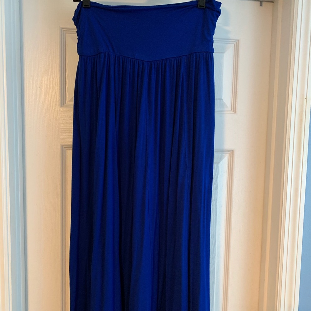 Royal blue maxi skirt with pockets